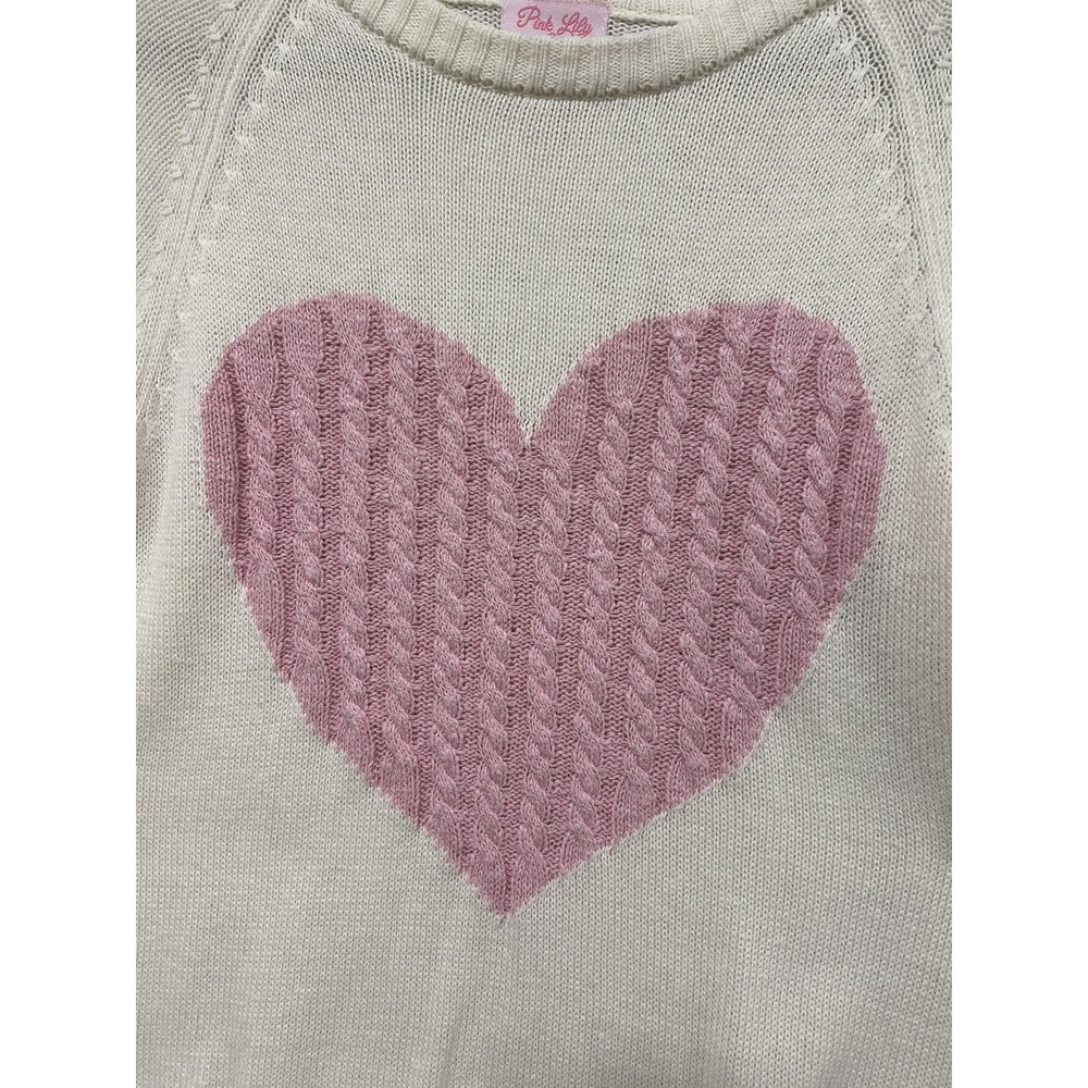 Pink Lily Valentines Heart Sweater - Size Small - Picture 4 of 9